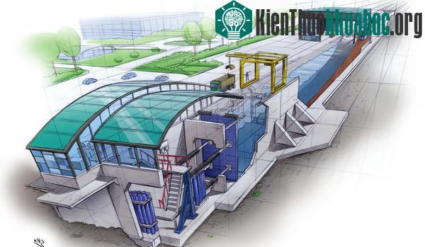 Mô hình toàn cảnh của máy tạo sóng Delta Flume. (Ảnh: Daily Mail).