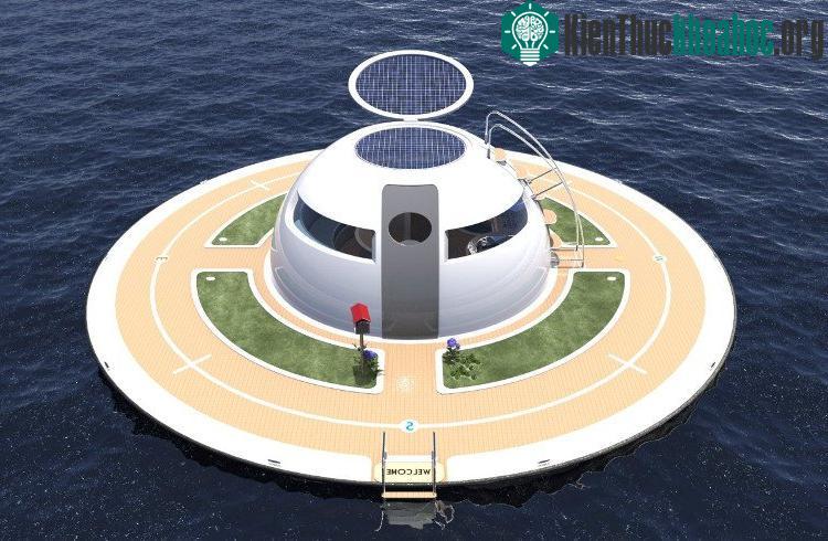 Phần nổi trên mặt nước của ngôi nhà UFO. (Ảnh: Jet Capsule).