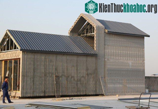 Nhà được làm bằng gỗ in 3D trong tương lai