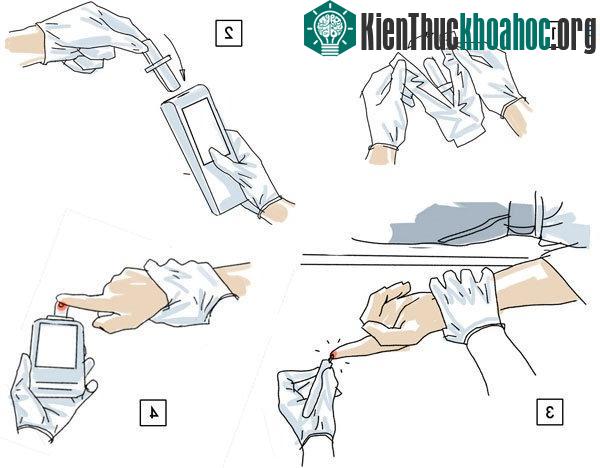 4 bước để tiến hành lấy máu và thử máu nhanh