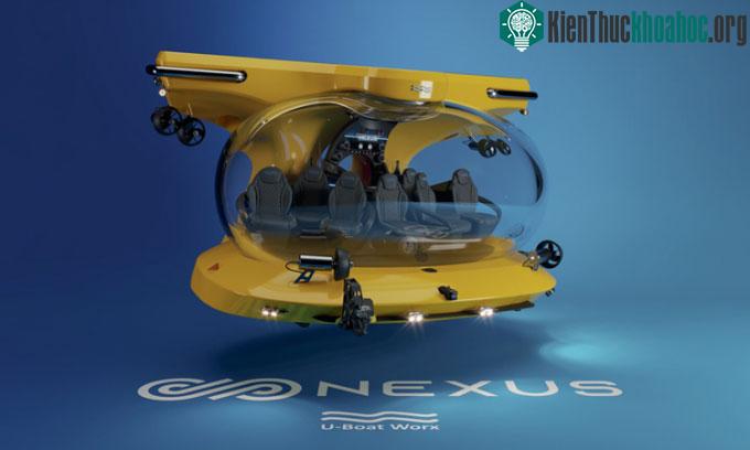 Tàu lặn Nexus với cửa sổ quan sát lớn.