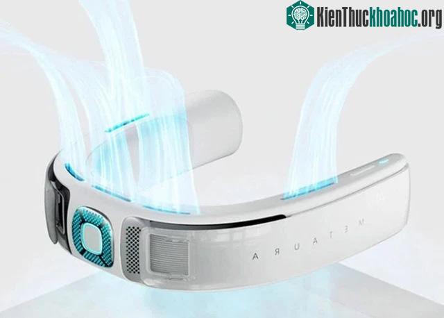 Thiết bị điều hòa đeo cổ Metaura Pro.