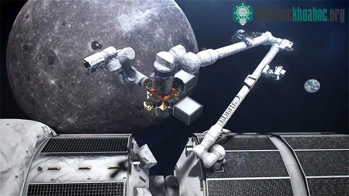 Cận cảnh cánh tay robot Canadarm3.