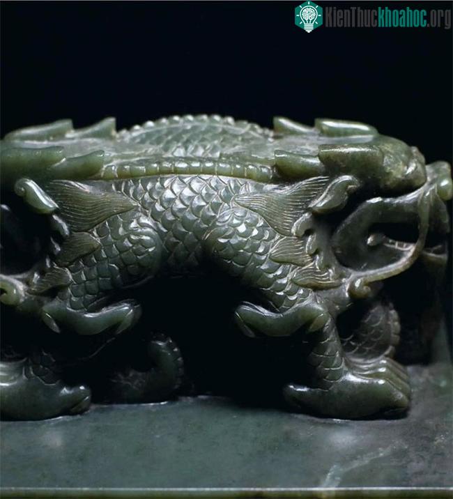Một con dấu Ngọc Lục bảo Khotan của Hoàng gia từ thời nhà Thanh, thời Càn Long.