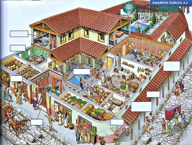 Thời La Mã cổ đại, tầng lớp cao quý thường sẽ sống trong ngôi nhà một tầng