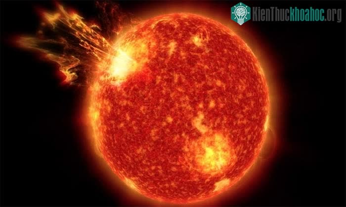 Hai vệt lóa Mặt trời nhìn từ Trái đất.