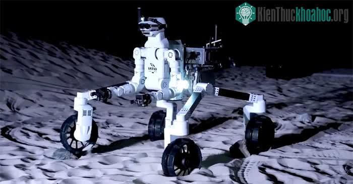 Robot R1 thử nghiệm hoạt động trong môi trường Mặt Trăng mô phỏng.