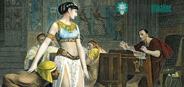 Cleopatra và Caesar (1866). Bức tranh được vẽ bởi Jean-Léon Gérôme