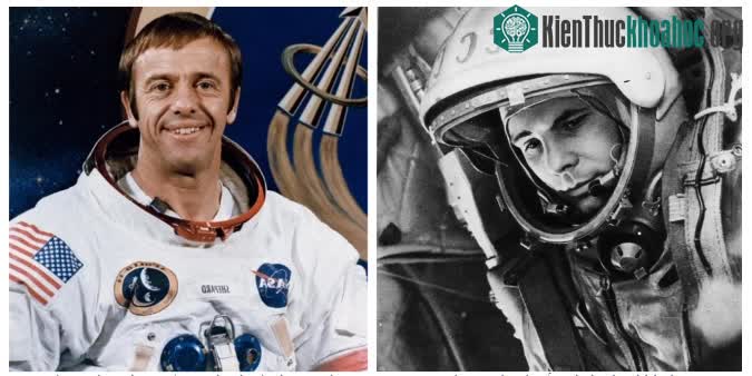 Hai phi hành gia huyền thoại của Liên Xô và Mỹ: Yuri Gagarin (trái, Liên Xô) và&nbsp;Alan Shepard (Mỹ).