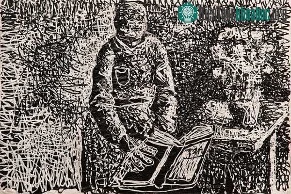 Một bức tranh không tên của Buthelezi.