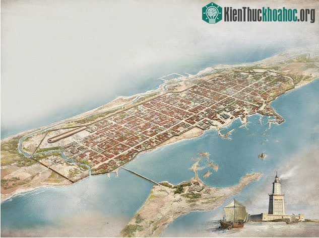 Vị trí của thành phố Alexandria, nơi có ngọn hải đăng nổi tiếng trong thế giới cổ đại.