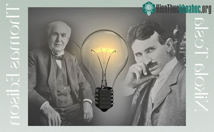Nikola Tesla và Thomas Edison