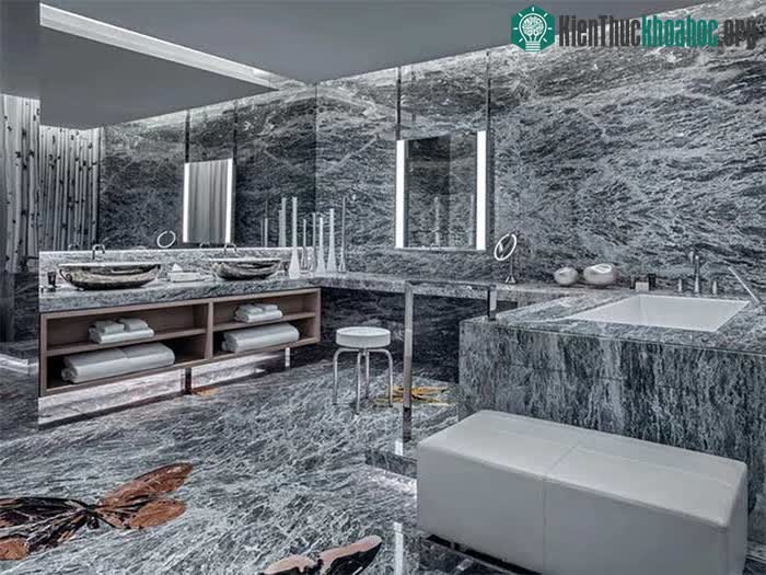 Phòng tắm thiết kế xa xỉ, có nhiều tiện ích hiện đại