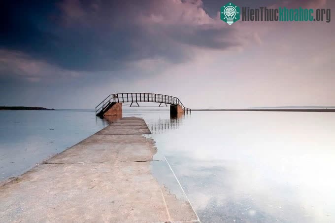 &nbsp;Cây cầu như lơ lửng giữa làn nước với lối đi đâm thẳng xuống "thủy cung".