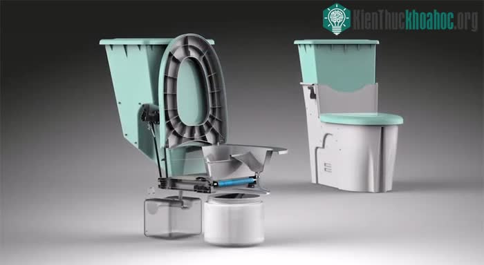 Người dùng chỉ cần gắn xuống sàn nhà, đổ đầy vật liệu xả và có thể bắt đầu sử dụng.