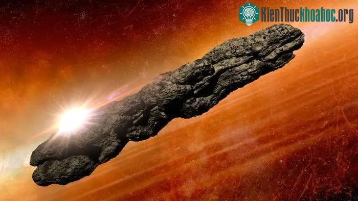 Oumuamua là một vật thể liên sao xuất hiện và di chuyển qua Mặt trời.
