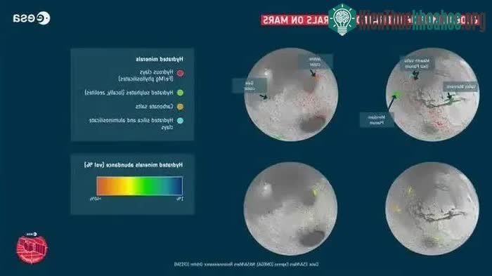 Các loại đất sét được hiển thị trên bản đồ