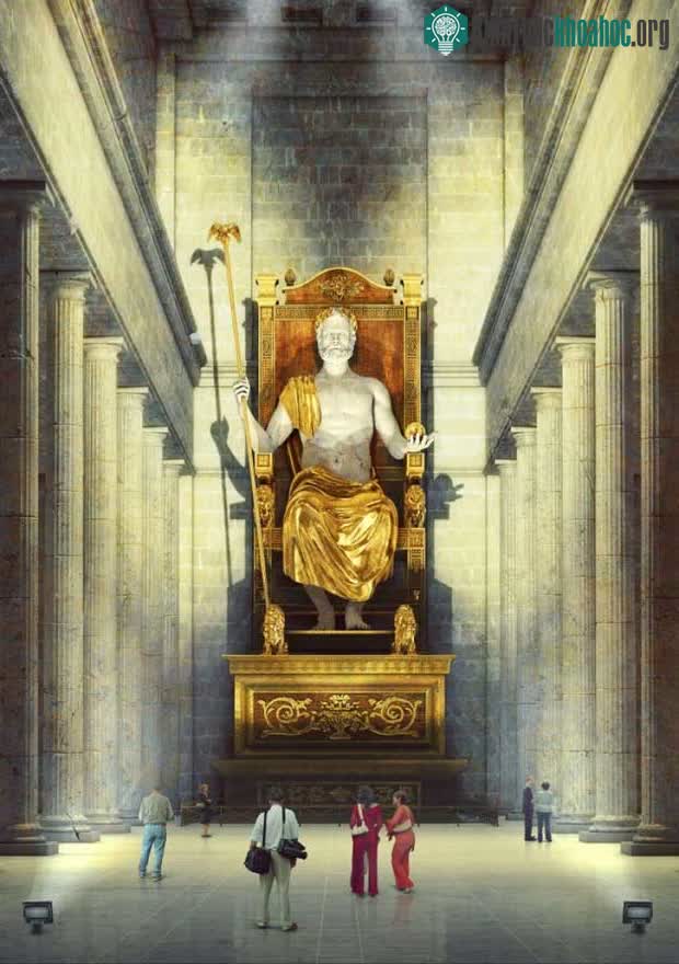 Tượng thần Zeus trên đỉnh Olympia