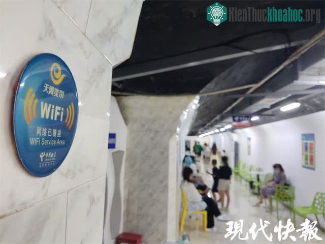 Hầm tránh nóng này có wifi.