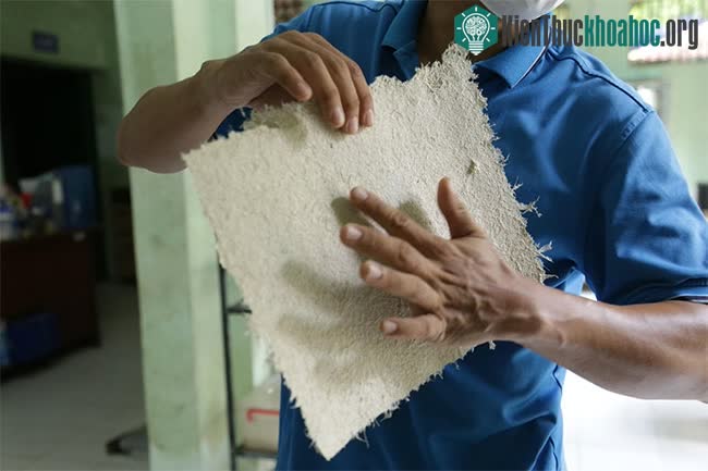 Trung bình cứ 1kg chất thải, thu được 400gr bột khô và tạo được khoảng 30 tờ giấy A4.