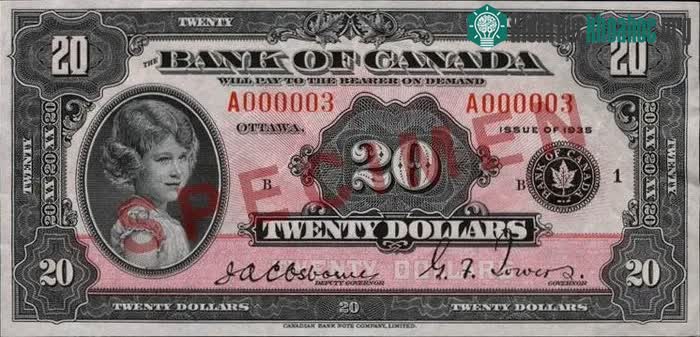 20 đôla Canada, phát hành lần đầu năm 1935