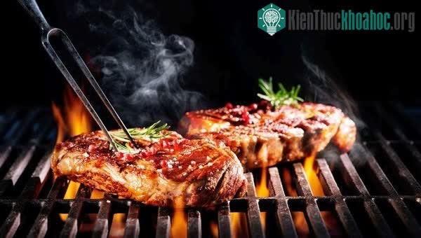 &nbsp;Thịt đỏ nướng giải phóng ra các amine heterocylic - chất gây ung thư phổ biến.