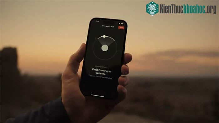 Hình ảnh iPhone 14 kết nối vệ tinh