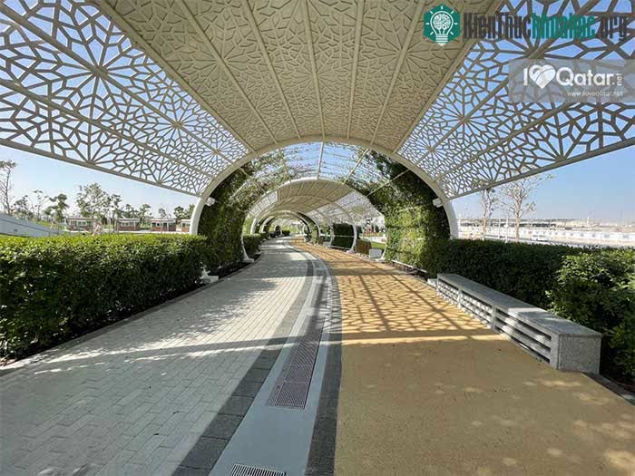 Đường chạy có máy lạnh thân thiện với môi trường tại thủ đô Doha, Qatar