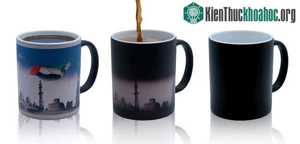 Lớp men cảm ứng đã được bao bọc phía ngoài của cốc giúp nó đổi màu theo nhiệt độ.