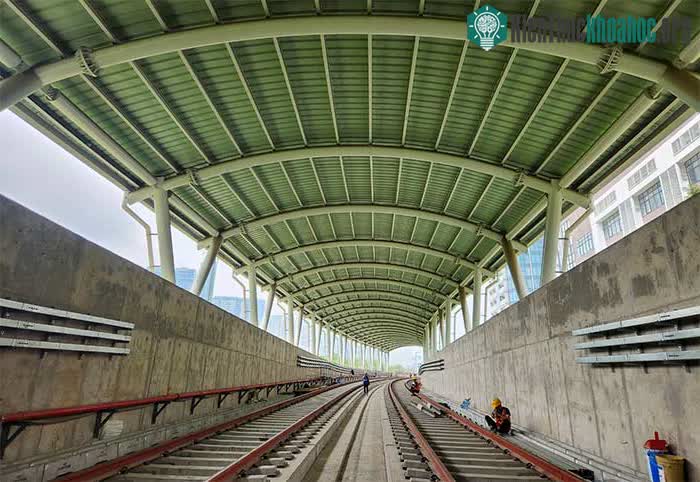 Vị trí nối giữa đường sắt đi ngầm của ga Ba Son và đoạn trên cao