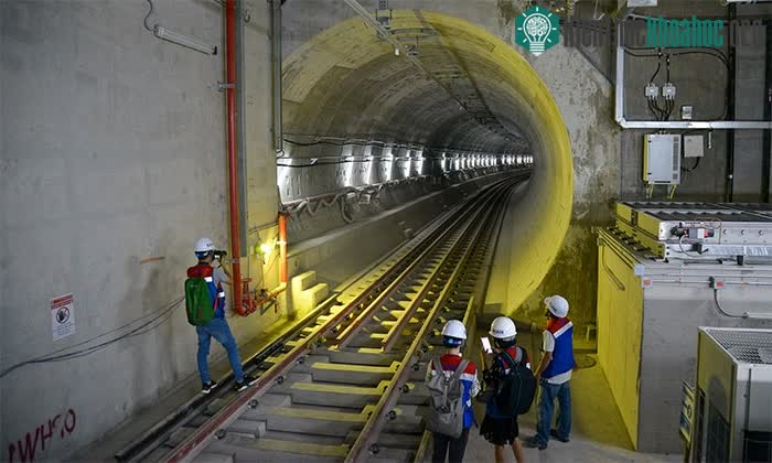 Đường sắt đô thị đi ngầm gồm 2,6km, qua 3 nhà ga