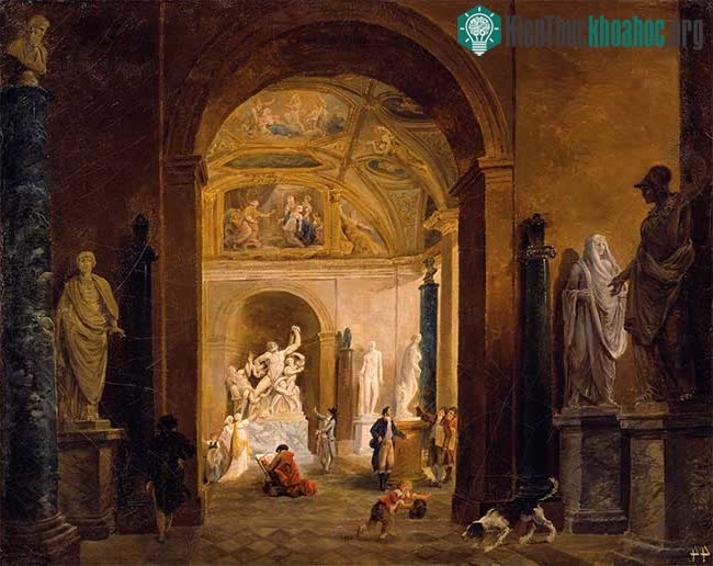 “Laocoön tại bảo tàng Louvre", bức họa vẽ năm 1805 bởi Hubert Robert