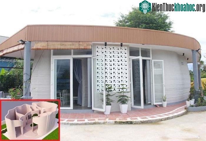 Công trình nhà bê tông có tạo hình đẹp được thi công ở TPHCM.