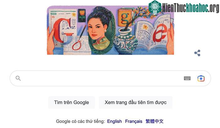 Google Doodle hôm nay (1/2) tôn vinh Sương Nguyệt Anh.