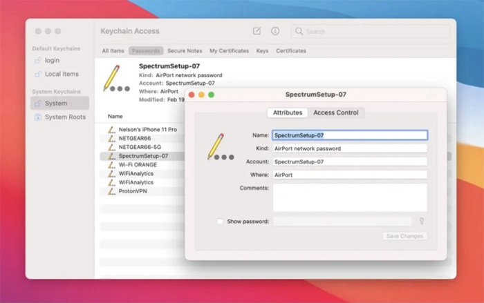Mọi mật khẩu bạn đã nhập và lưu trên máy Mac đều được lưu trữ trong Keychain Access.