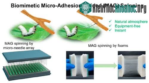 Quy trình MAG mô phỏng lại việc kéo tơ của những con tằm.
