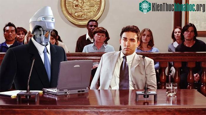 RobotLawyer sẽ đưa ra lời tư vấn và bào chữa cho thân chủ thông qua tai nghe.