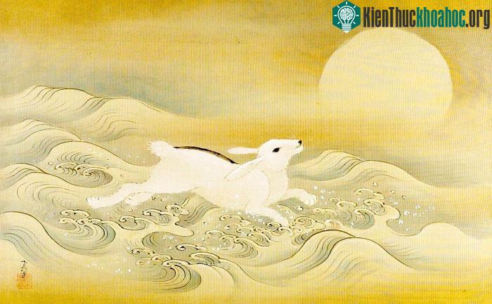 Thỏ thường được trang trí trên kimono, quạt và các đồ trang dùng khác ở Nhật Bản