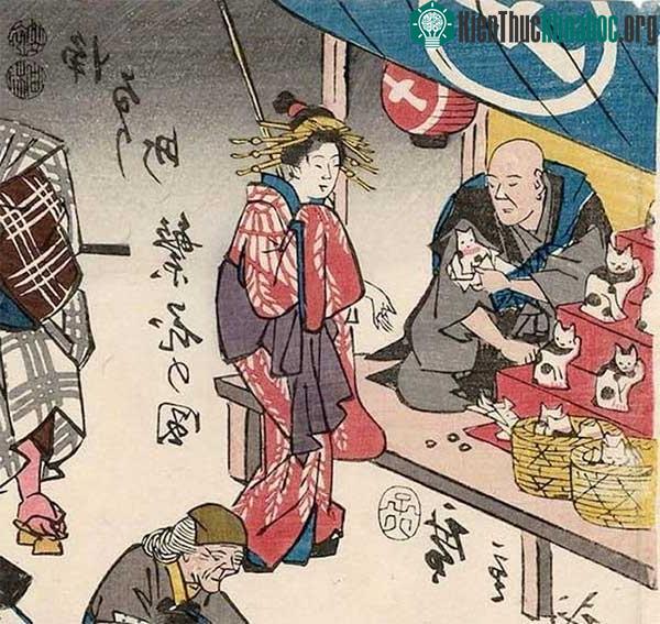 Bản in khắc gỗ theo phong cách ukiyo-e của Utagawa Hiroshige.