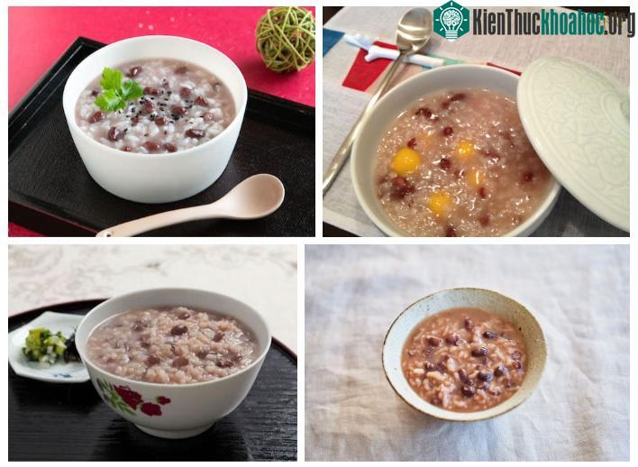 Cháo nấu với đậu đỏ