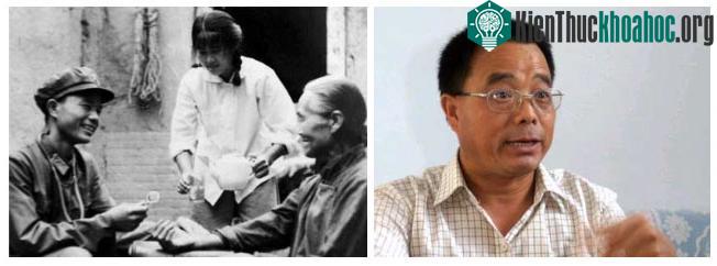 Ông Trương Ngọc Thanh thuộc đội quân y đang khám bệnh cho quần chúng.