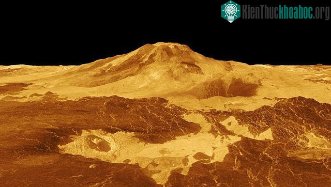 Phối cảnh 3D của khu vực Maat Mons trên sao Kim