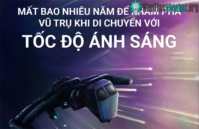 Mất bao nhiêu năm để khám phá vũ trụ khi di chuyển với tốc độ ánh sáng?