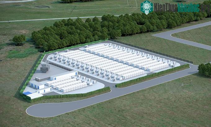 Mô phỏng dự án siêu pin 200 MW ở Rangebank, Australia.