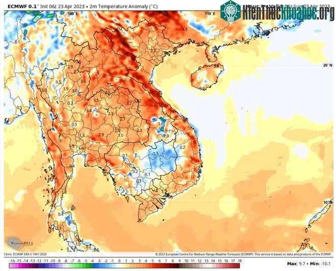 Dữ liệu ghi nhận tại Việt Nam lúc 13h ngày 23/4 (giờ địa phương)