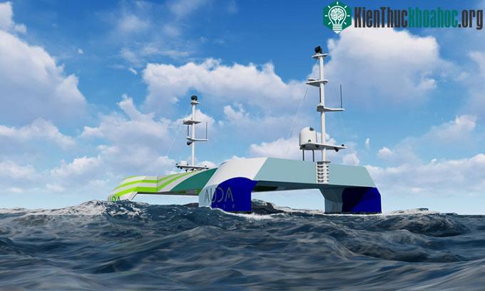 Tàu H-USV chứa đủ nhiên liệu hydro để hoạt động liên tục 40 - 60 ngày.
