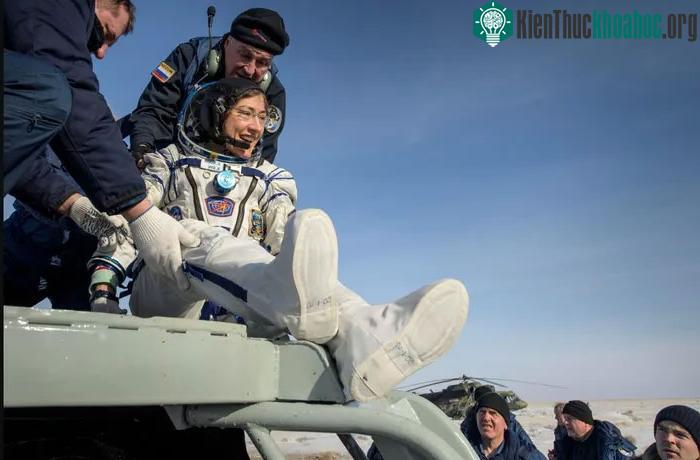 Christina Koch trong chuyến bay lịch sử năm 2019.