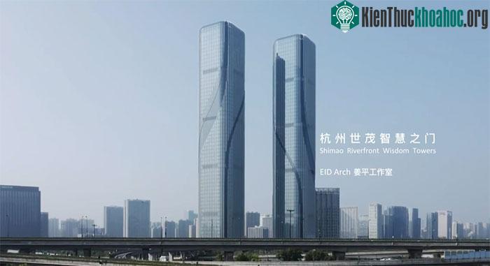 Tòa tháp đôi cao 280m có họa tiết dòng chảy ở Trung Quốc ảnh 0