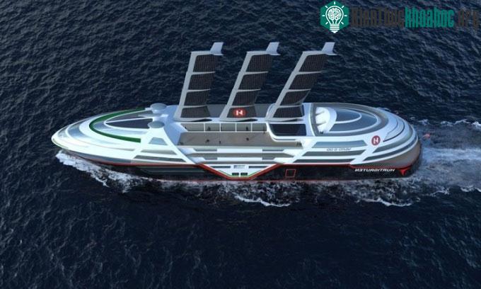 Mẫu tàu không thải khí dài 135m.