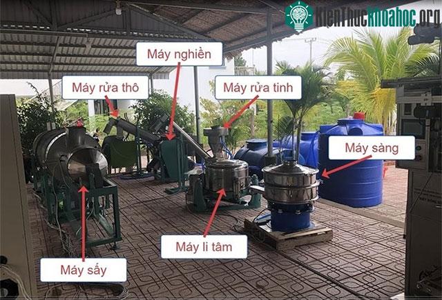 Dây chuyền "tinh chế" muối được lắp đặt và vận hành thử nghiệm tại HTX Cần Giờ Tương Lai.